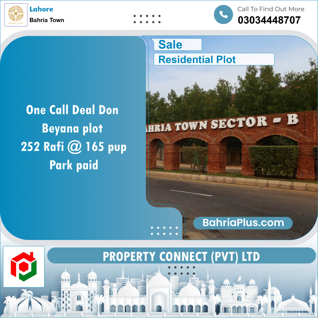 Residential Plot for Sale in Bahria Town, Lahore - (BP-126138)