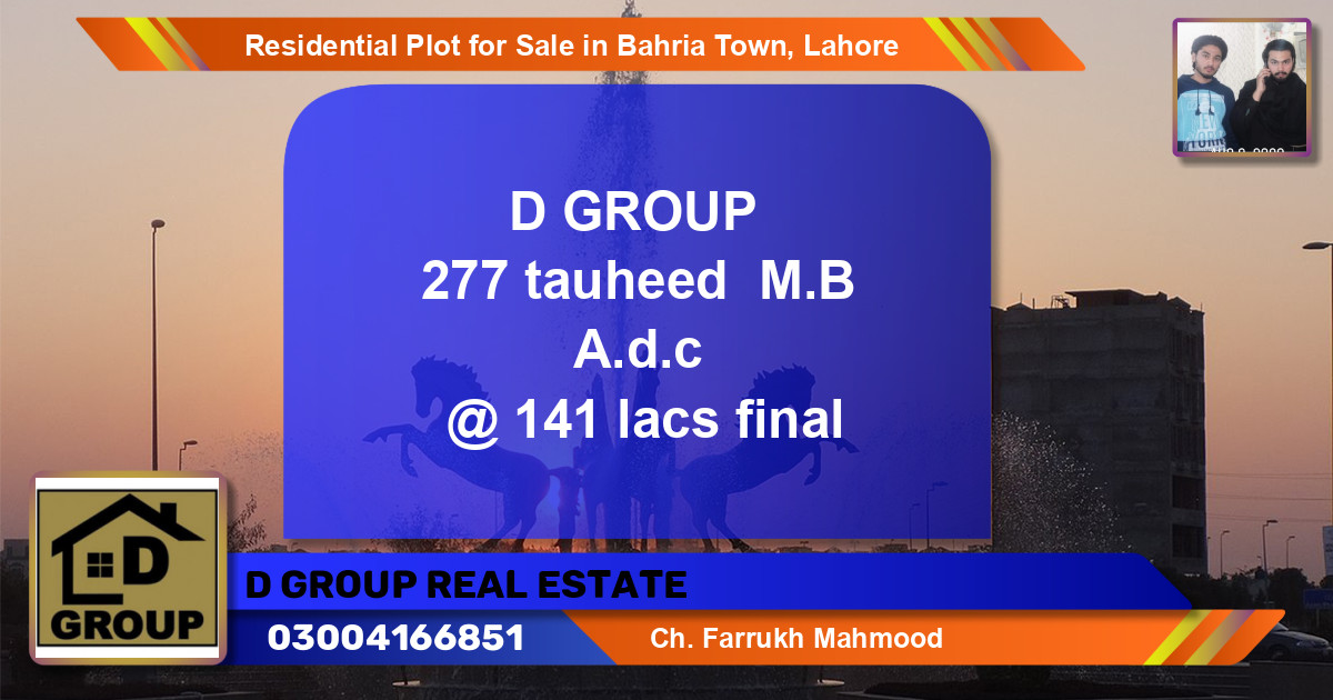 Residential Plot for Sale in Bahria Town, Lahore - (BP-126140)