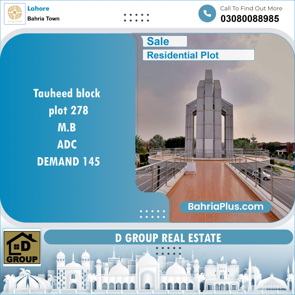 Residential Plot for Sale in Bahria Town, Lahore - (BP-126149)