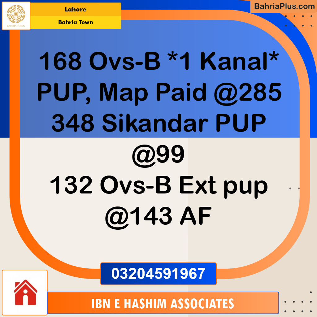 Residential Plot for Sale in Bahria Town, Lahore - (BP-126211)