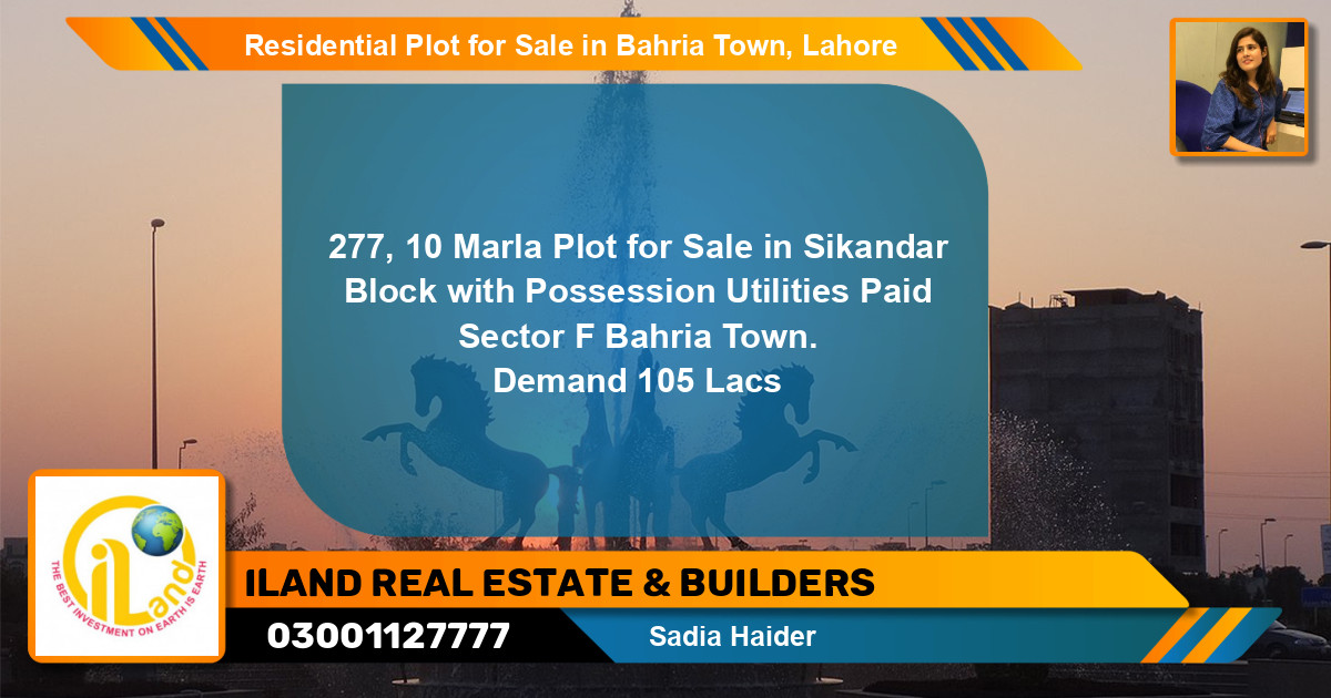 Residential Plot for Sale in Bahria Town, Lahore - (BP-126222)