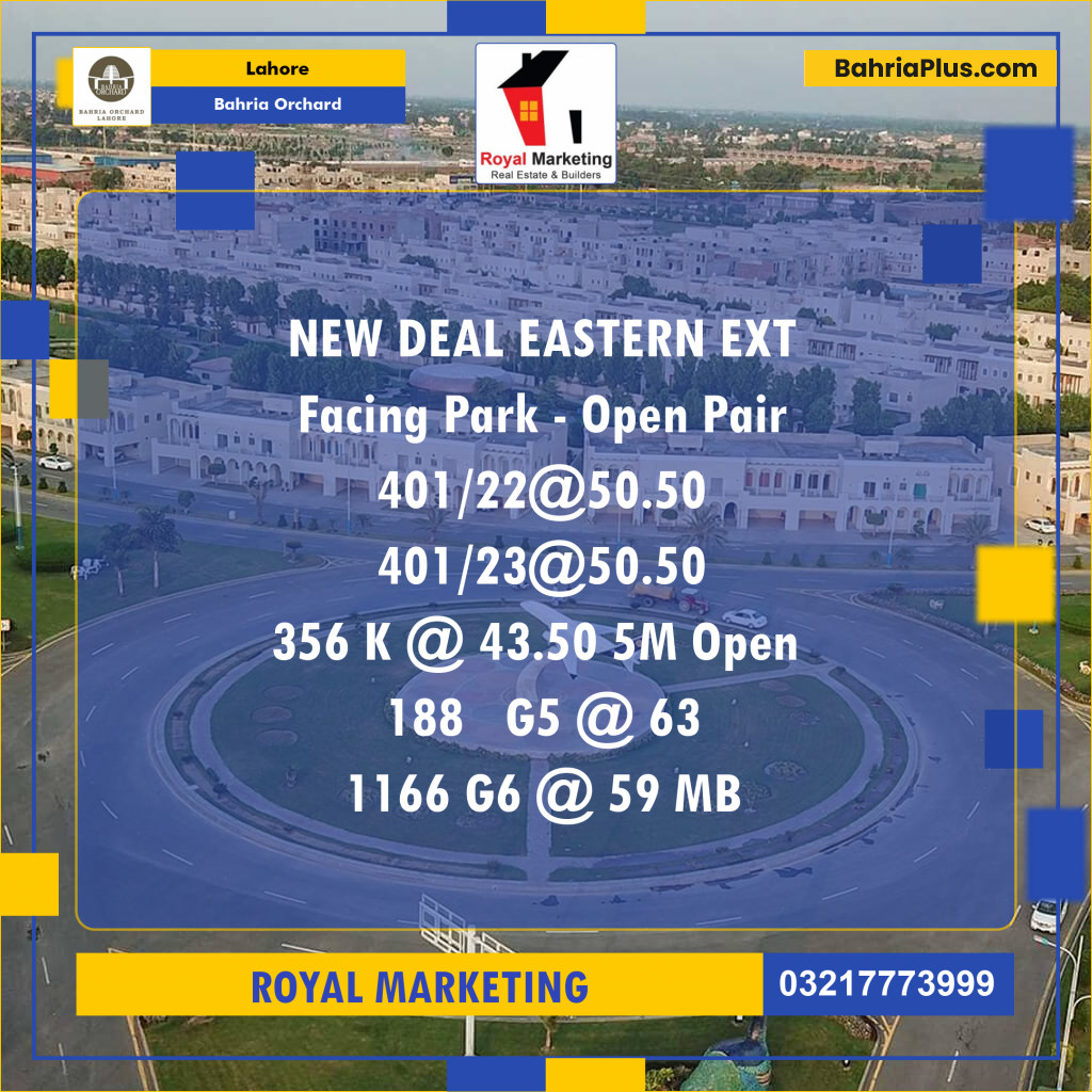 Residential Plot for Sale in Bahria Orchard, Lahore - (BP-126243)