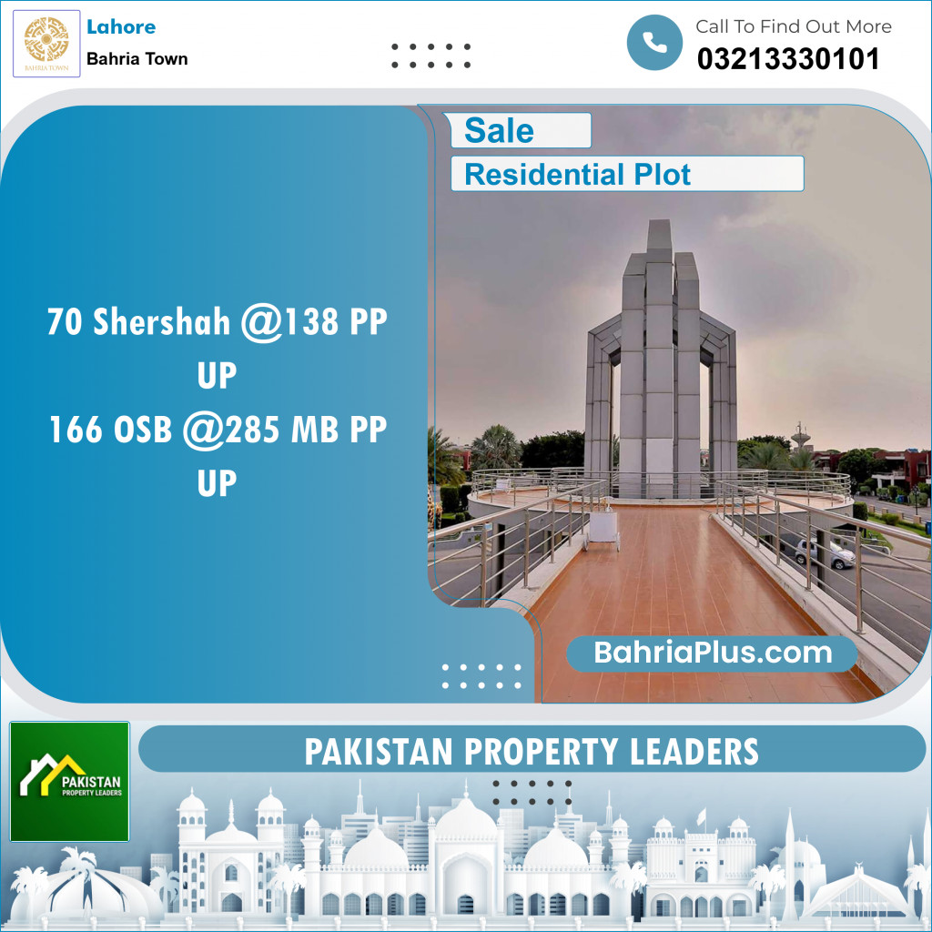 Residential Plot for Sale in Bahria Town, Lahore - (BP-126257)