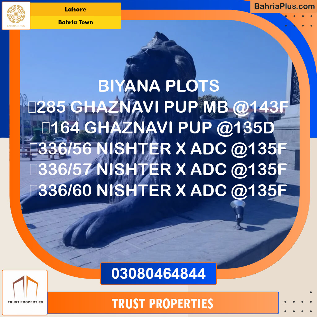Residential Plot for Sale in Bahria Town, Lahore - (BP-126300)