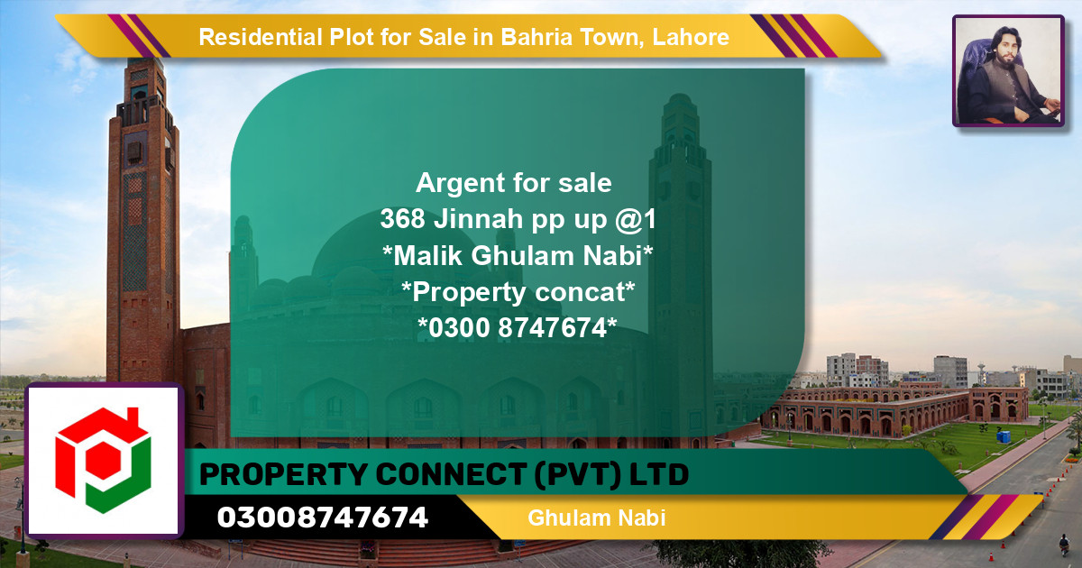 Residential Plot for Sale in Bahria Town, Lahore - (BP-126431)