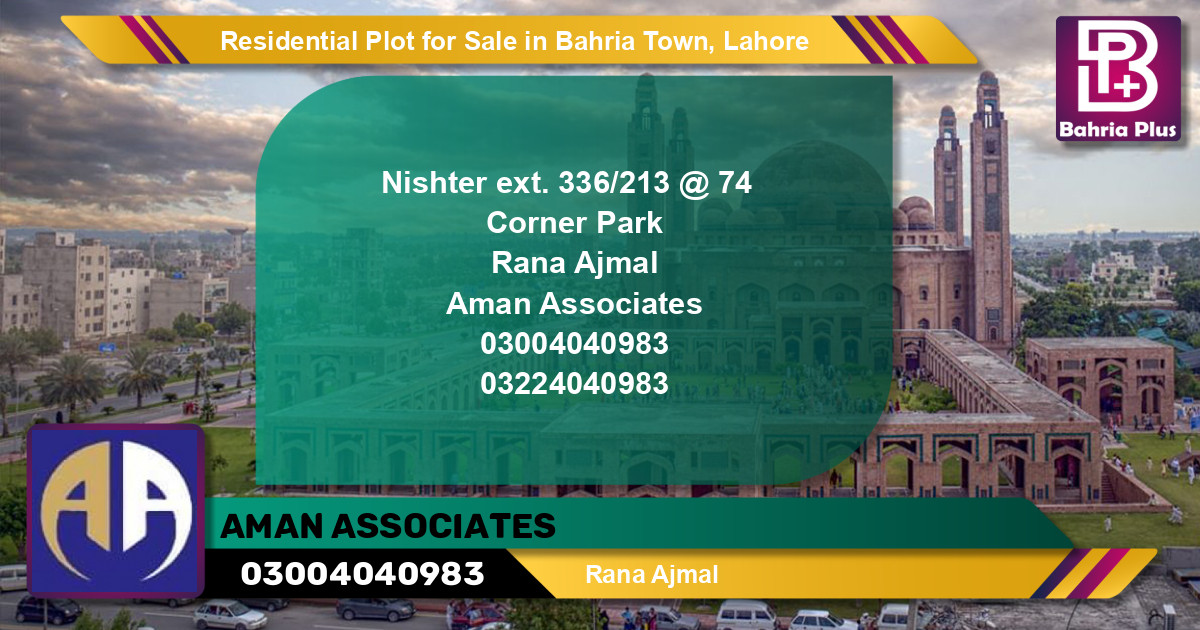 Residential Plot for Sale in Bahria Town, Lahore - (BP-126477)