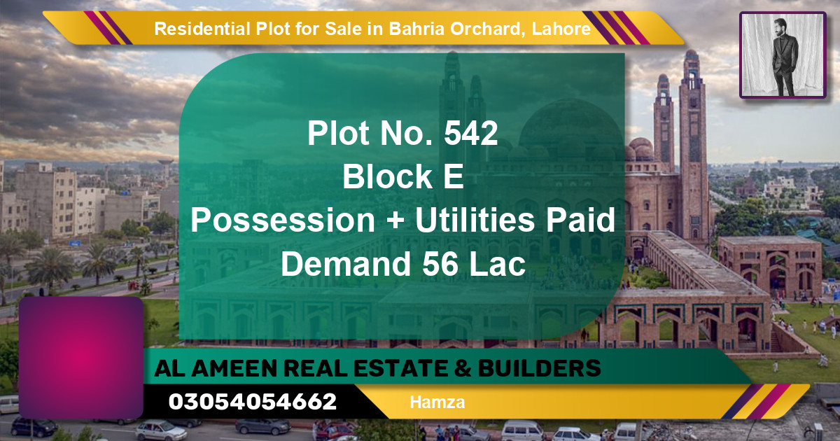Residential Plot for Sale in Bahria Orchard, Lahore - (BP-126501)