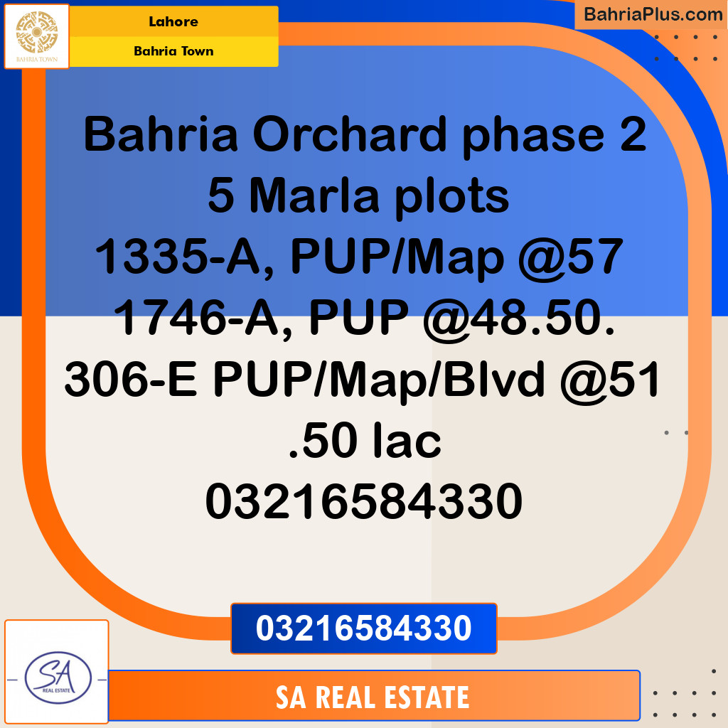 Residential Plot for Sale in Bahria Town, Lahore - (BP-126587)