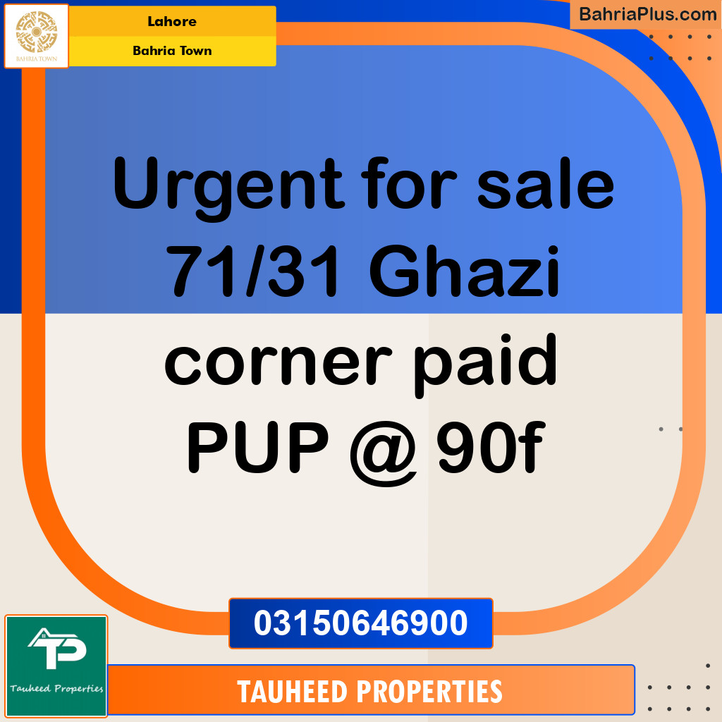 Residential Plot for Sale in Bahria Town, Lahore - (BP-126616)