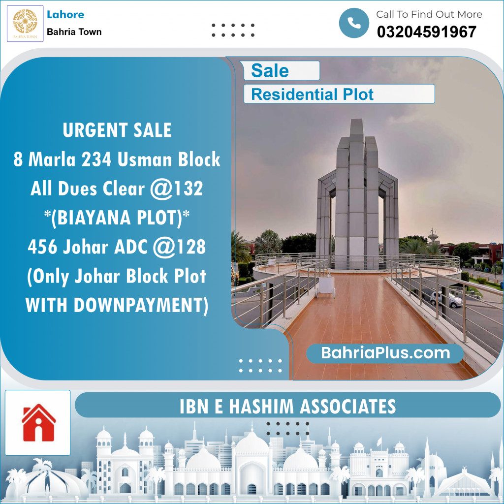Residential Plot for Sale in Bahria Town, Lahore - (BP-126622)
