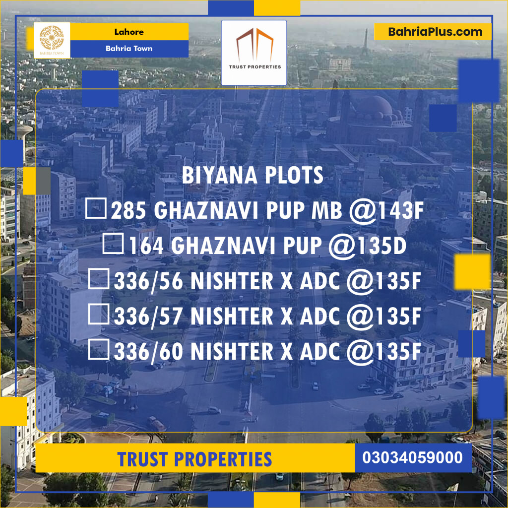 Residential Plot for Sale in Bahria Town, Lahore - (BP-126673)