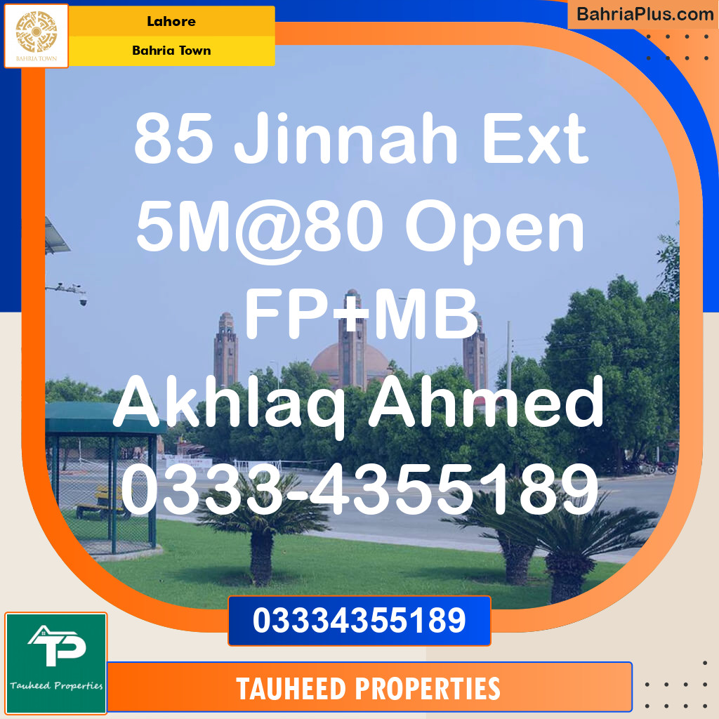 Residential Plot for Sale in Bahria Town, Lahore - (BP-126692)