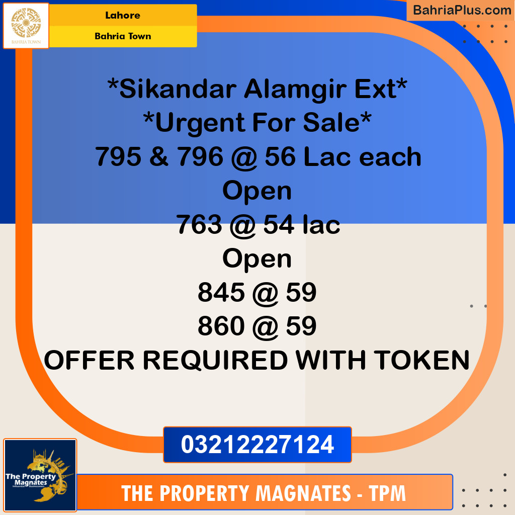 Residential Plot for Sale in Bahria Town, Lahore - (BP-126693)