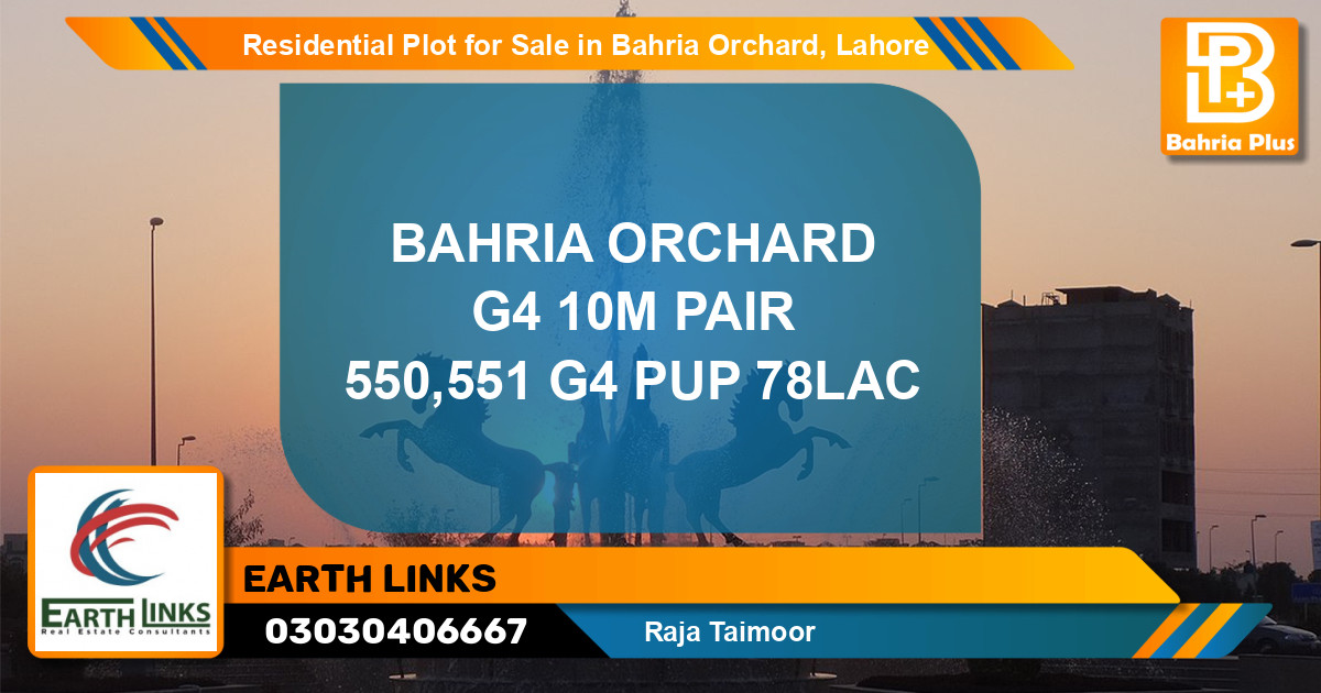 Residential Plot for Sale in Bahria Orchard, Lahore - (BP-126727)