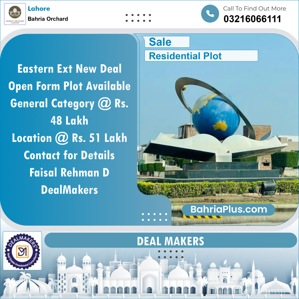 Residential Plot for Sale in Bahria Orchard, Lahore - (BP-126734)
