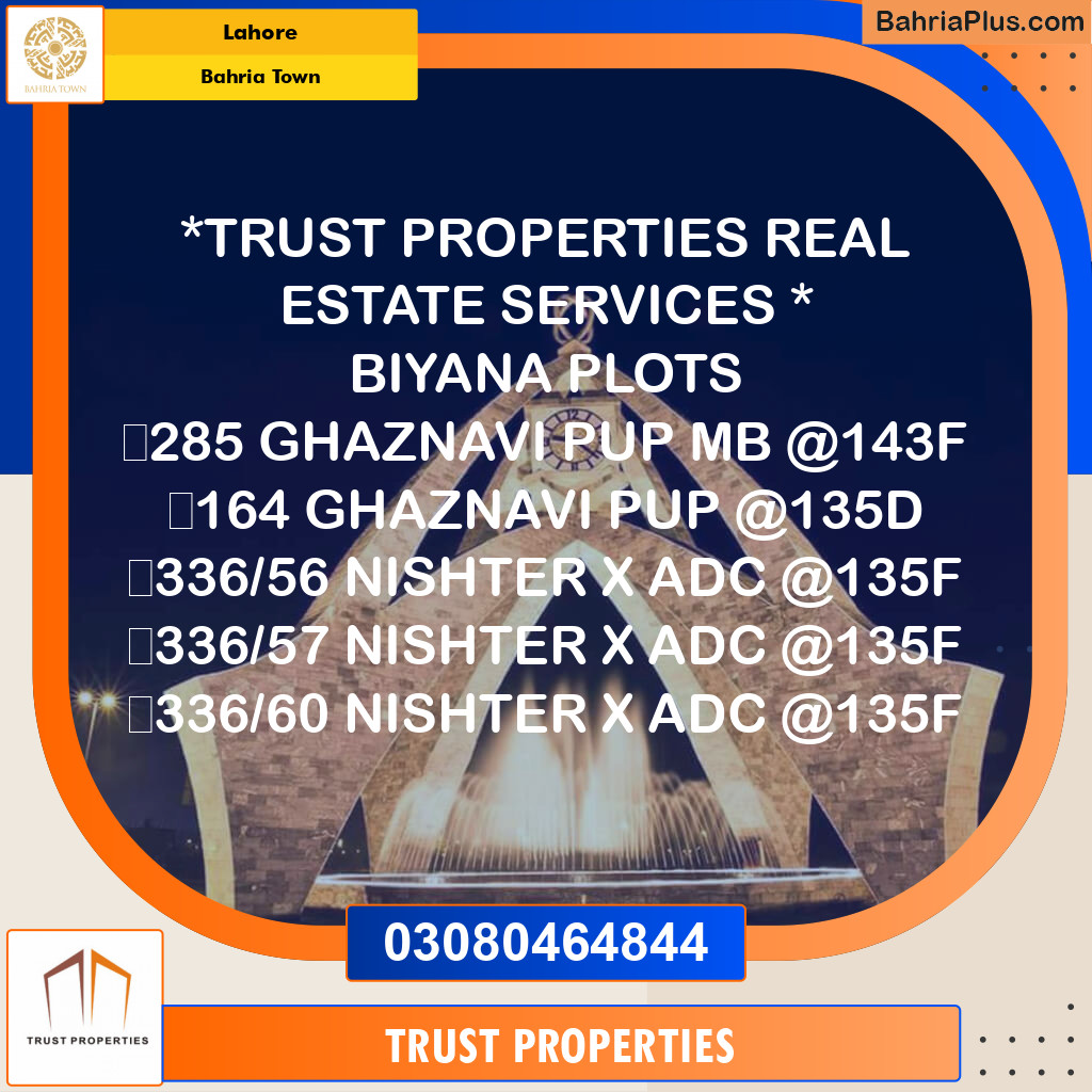 Residential Plot for Sale in Bahria Town, Lahore - (BP-126737)