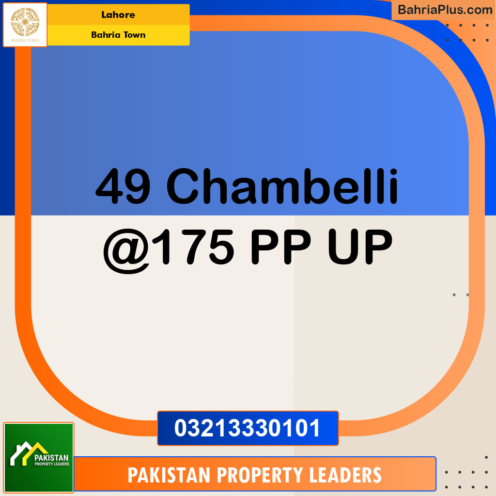 Residential Plot for Sale in Bahria Town, Lahore - (BP-126741)