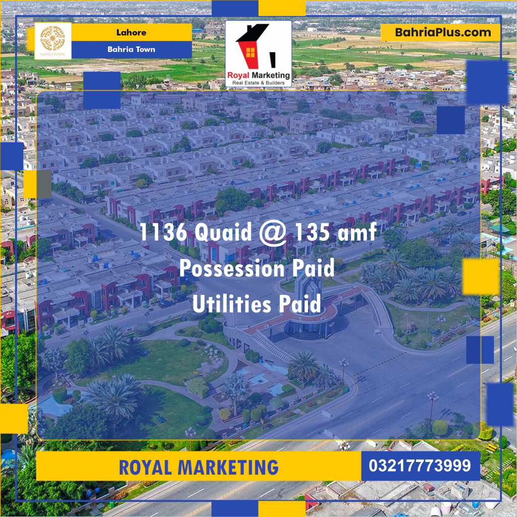 Residential Plot for Sale in Bahria Town, Lahore - (BP-126822)
