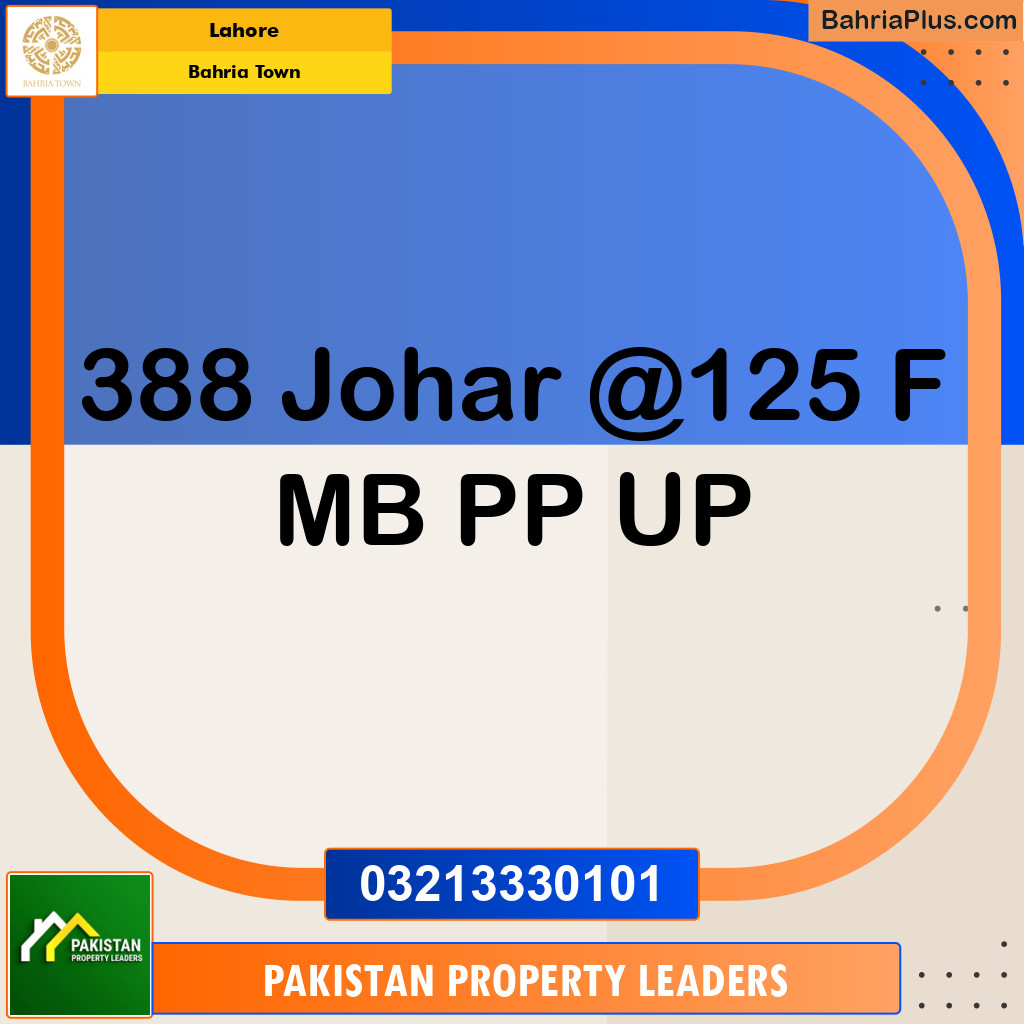 Residential Plot for Sale in Bahria Town, Lahore - (BP-126831)