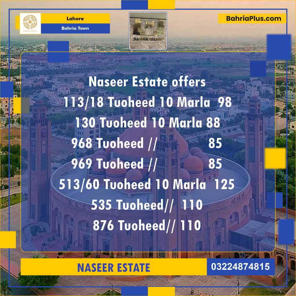 Residential Plot for Sale in Bahria Town, Lahore - (BP-126837)