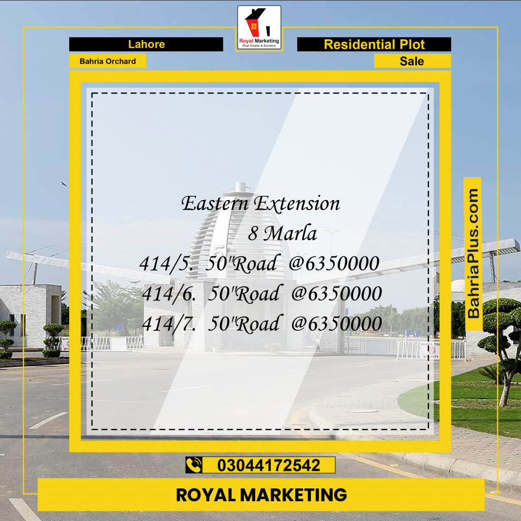 Residential Plot for Sale in Bahria Orchard, Lahore - (BP-126942)