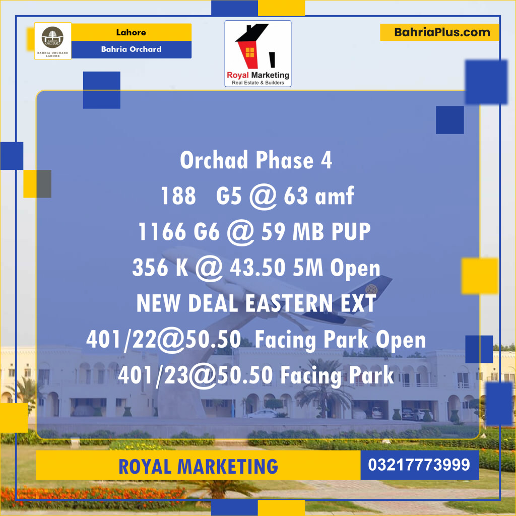 Residential Plot for Sale in Bahria Orchard, Lahore - (BP-126993)