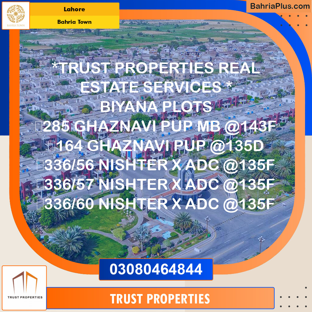 Residential Plot for Sale in Bahria Town, Lahore - (BP-127108)