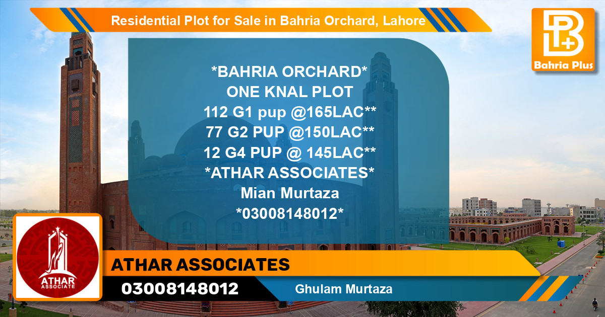 Residential Plot for Sale in Bahria Orchard, Lahore - (BP-127130)