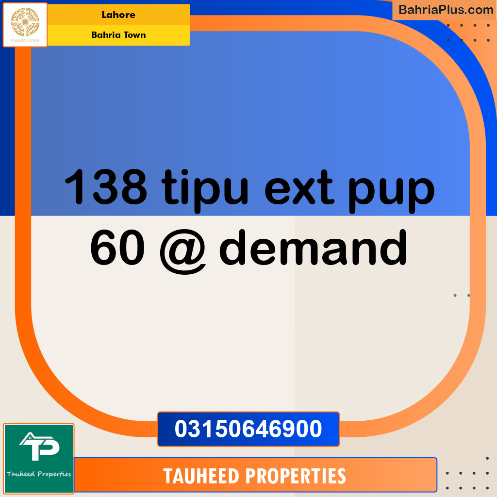 Residential Plot for Sale in Bahria Town, Lahore - (BP-127193)