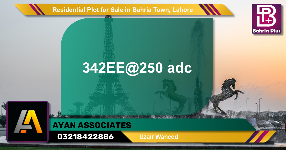 Residential Plot for Sale in Bahria Town, Lahore - (BP-127206)
