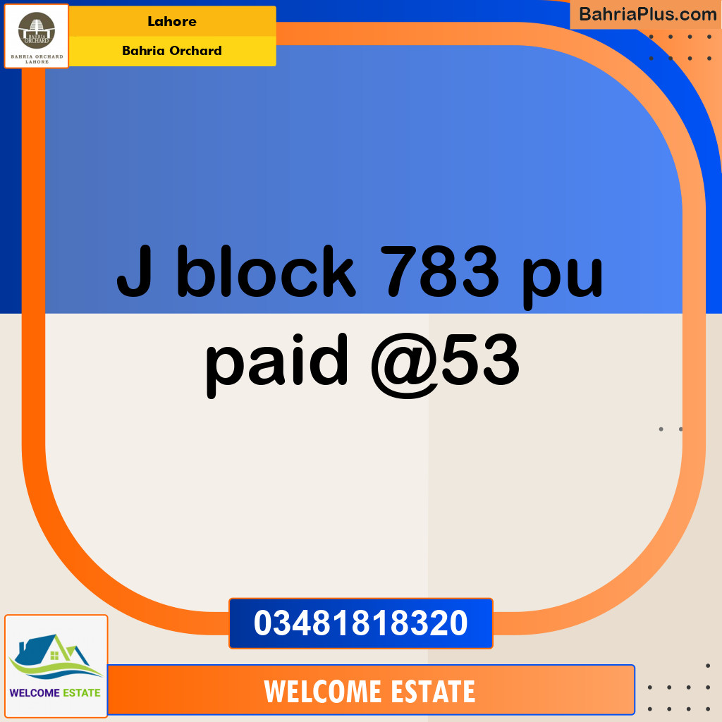 Residential Plot for Sale in Bahria Orchard, Lahore - (BP-127308)