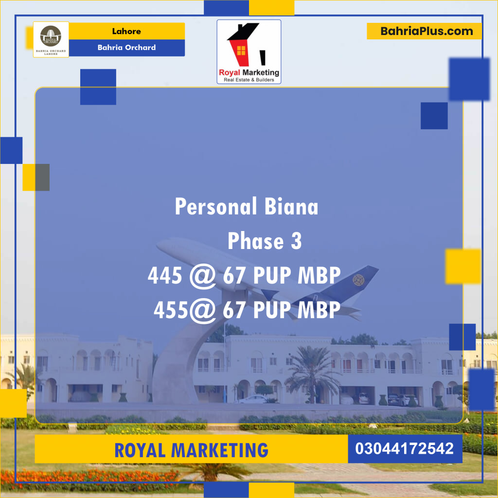 Residential Plot for Sale in Bahria Orchard, Lahore - (BP-127332)