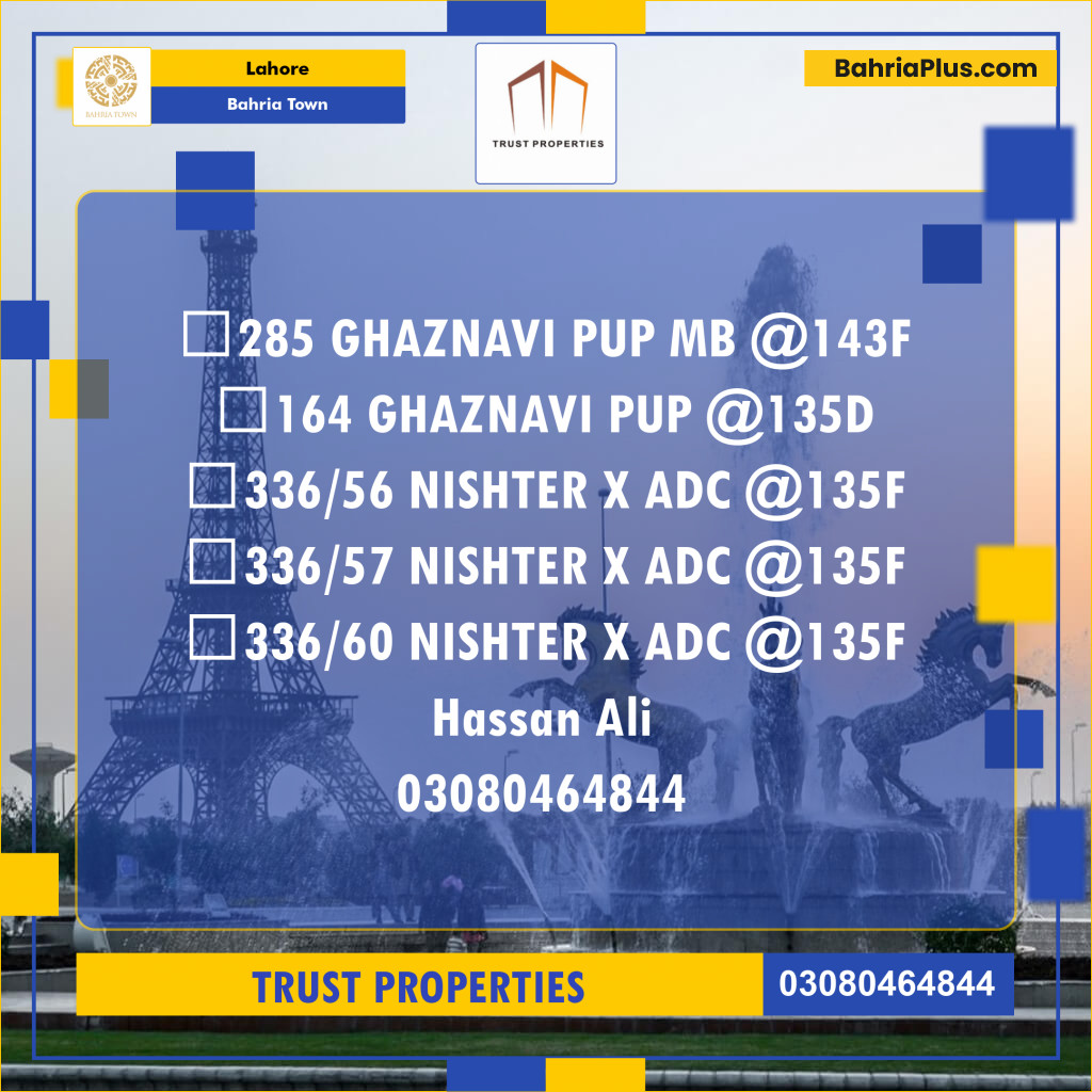 Residential Plot for Sale in Bahria Town, Lahore - (BP-127380)