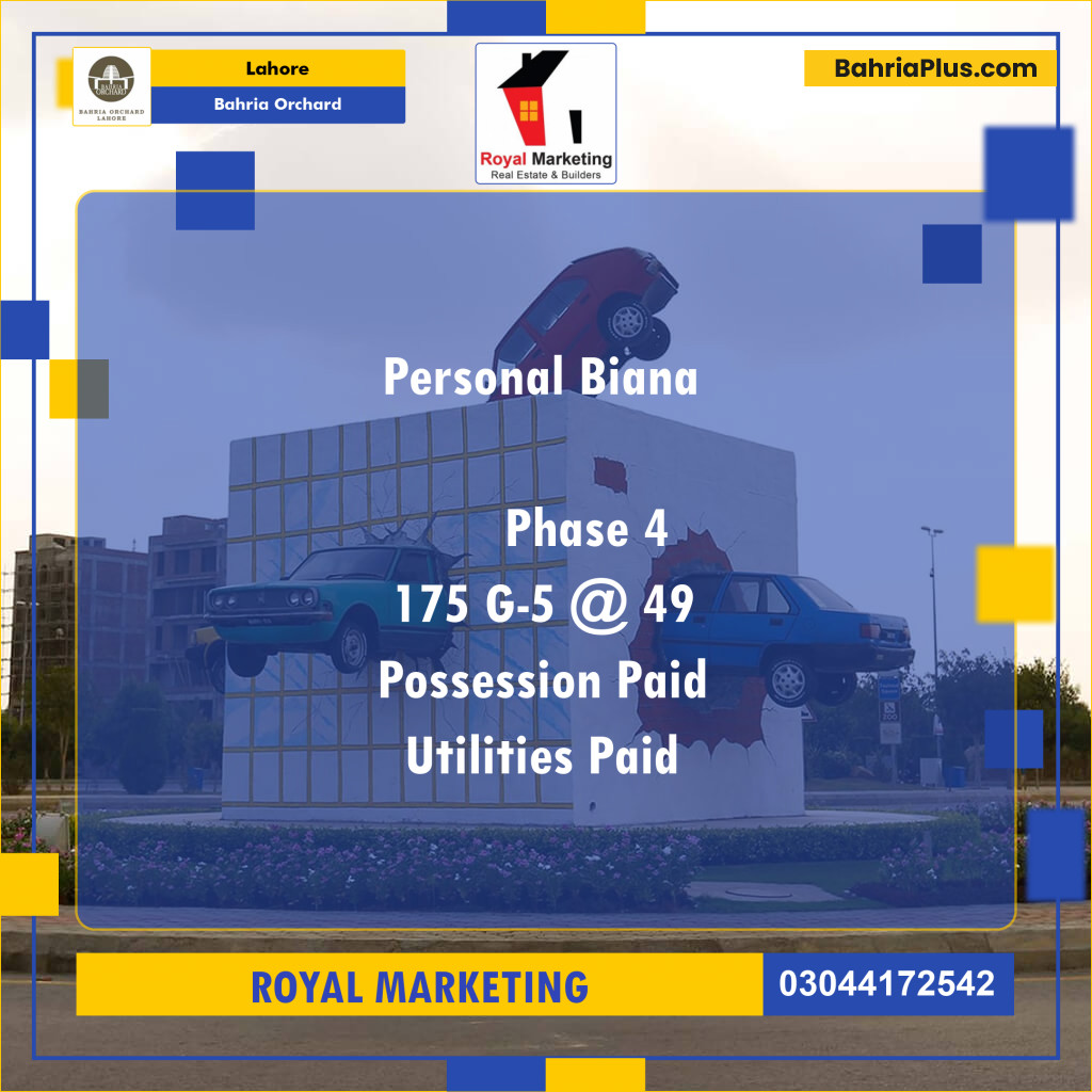 Residential Plot for Sale in Bahria Orchard, Lahore - (BP-127405)