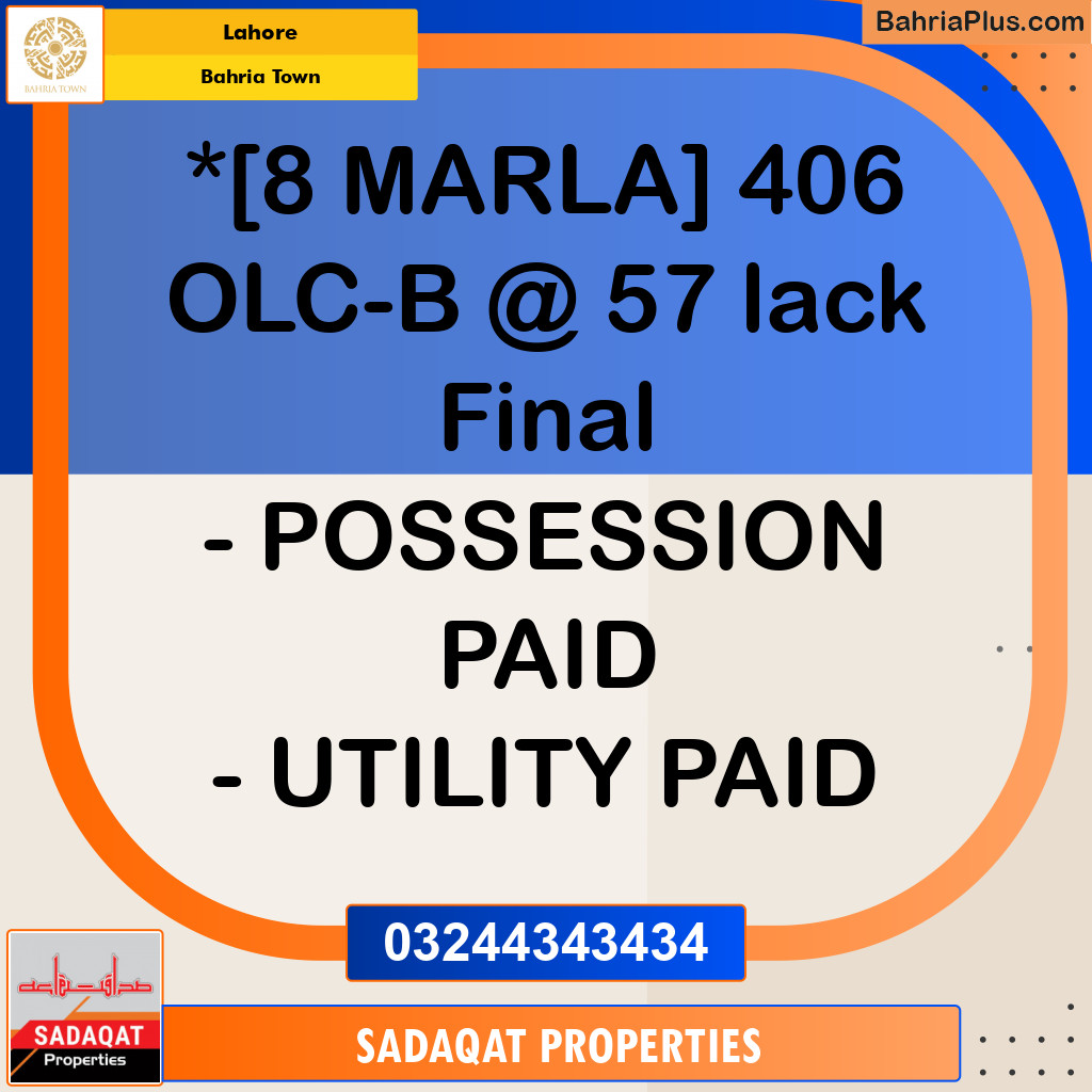 Residential Plot for Sale in Bahria Town, Lahore - (BP-127517)