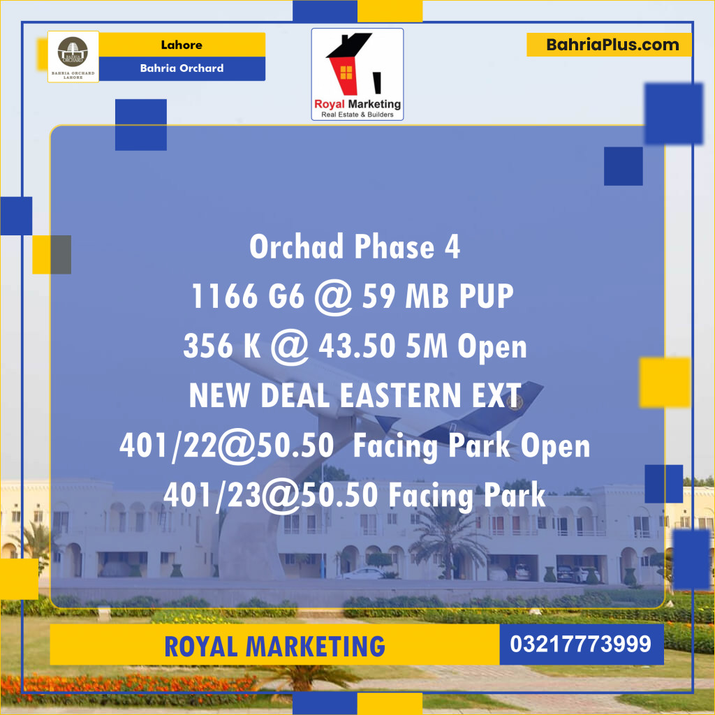 Residential Plot for Sale in Bahria Orchard, Lahore - (BP-127533)