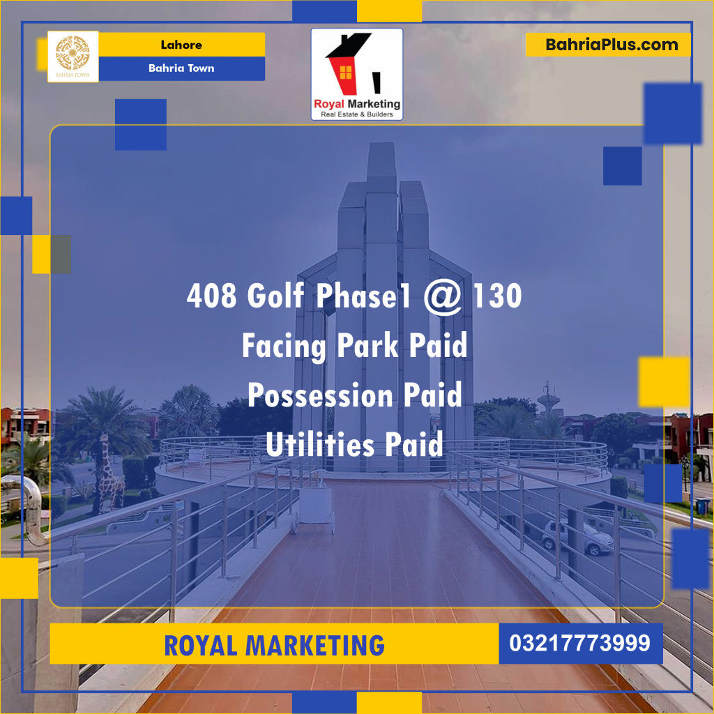 Residential Plot for Sale in Bahria Town, Lahore - (BP-127537)