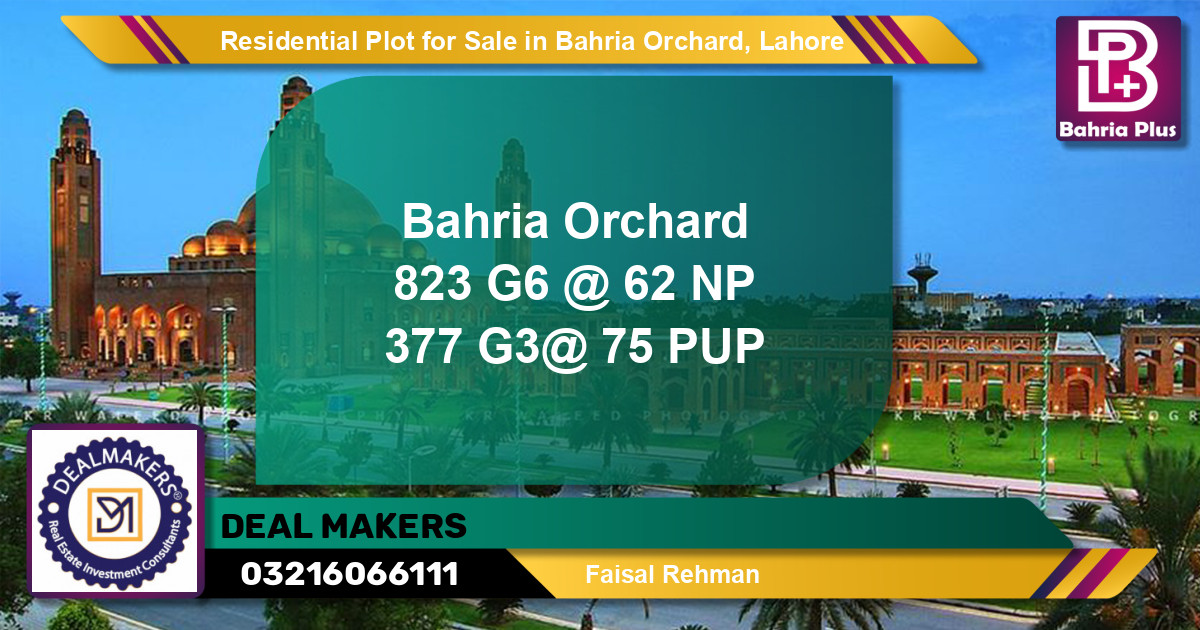 Residential Plot for Sale in Bahria Orchard, Lahore - (BP-127565)