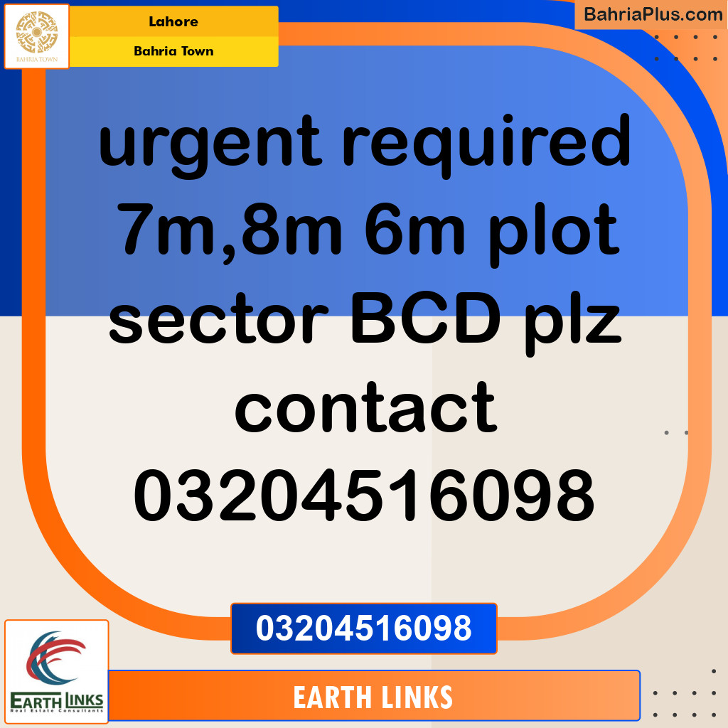 Residential Plot for Sale in Bahria Town, Lahore - (BP-127623)
