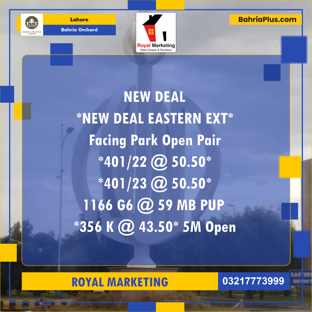 Residential Plot for Sale in Bahria Orchard, Lahore - (BP-127656)