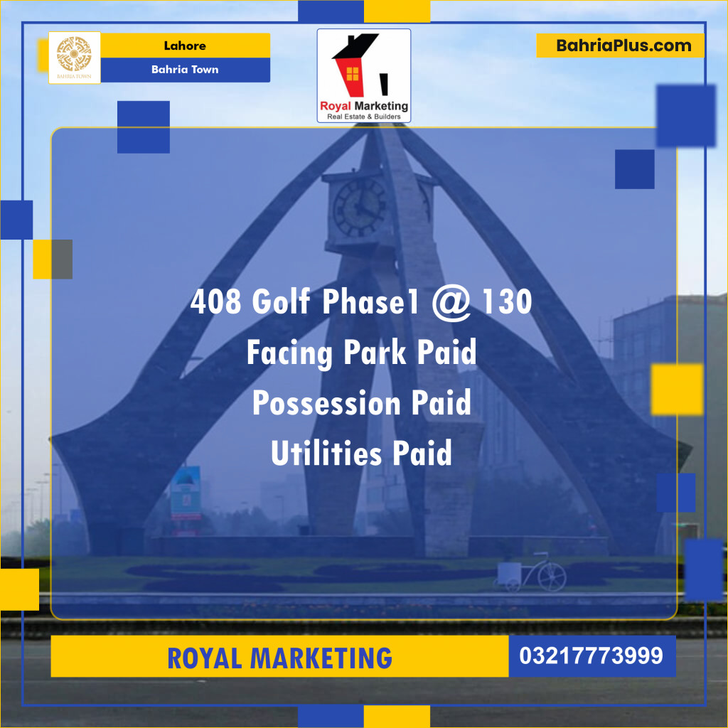 Residential Plot for Sale in Bahria Town, Lahore - (BP-127657)