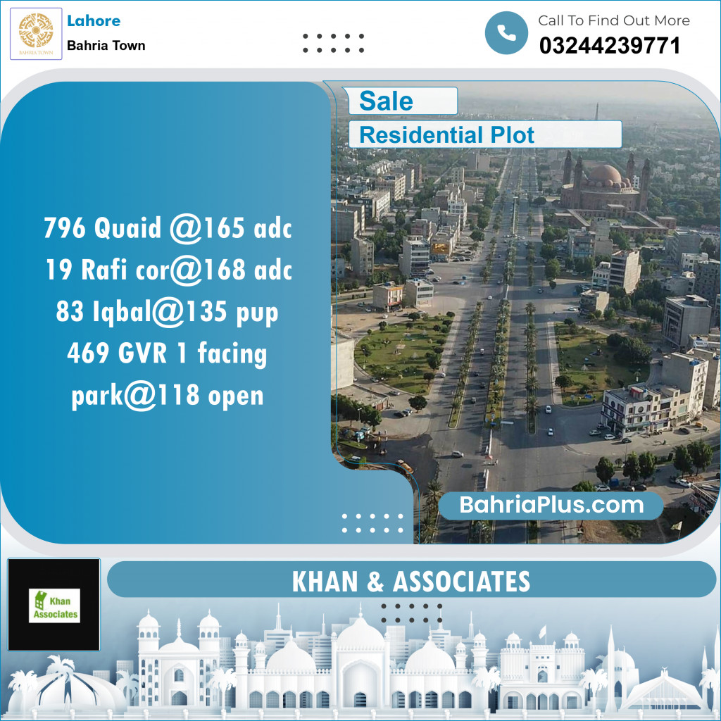 Residential Plot for Sale in Bahria Town, Lahore - (BP-127707)