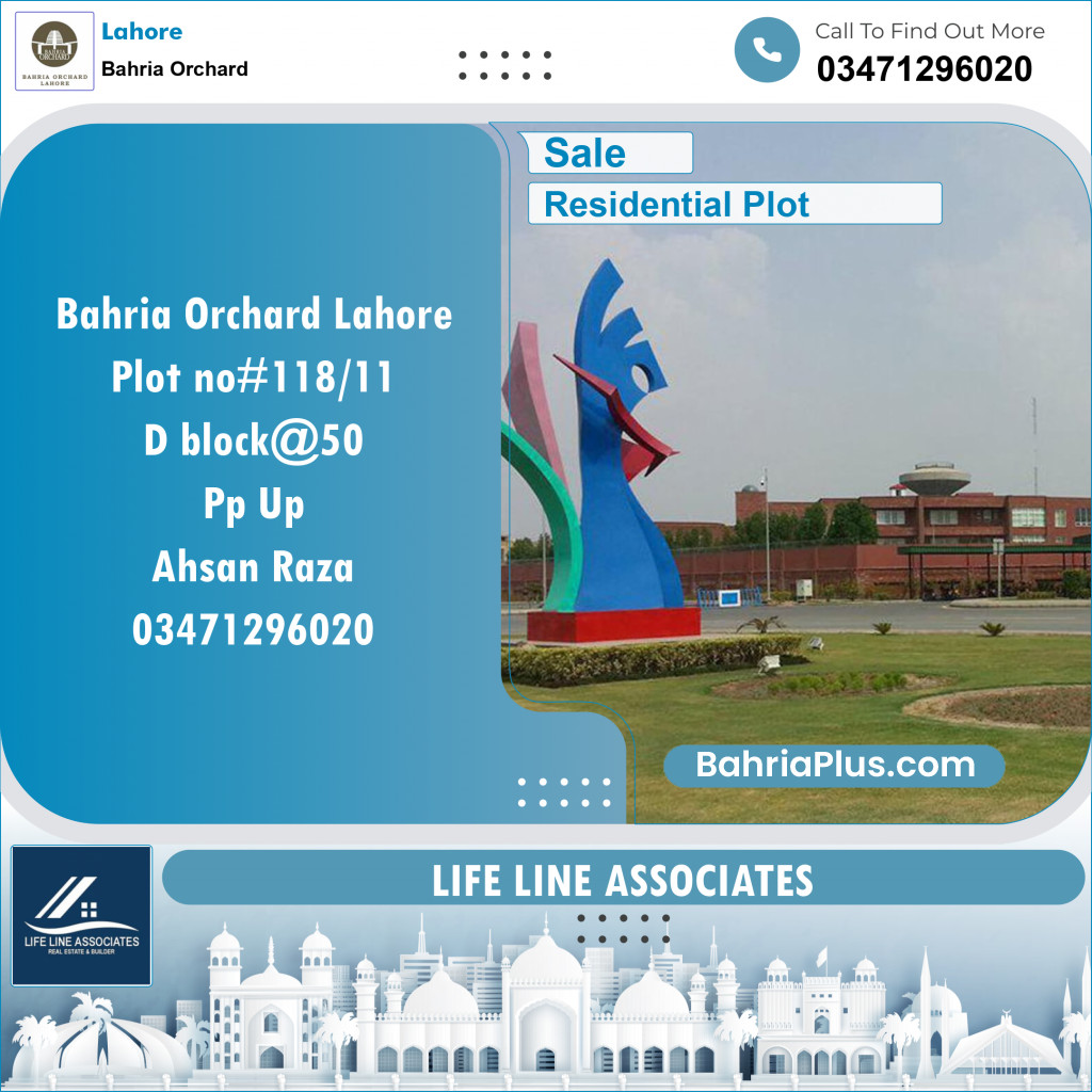 Residential Plot for Sale in Bahria Orchard, Lahore - (BP-127739)