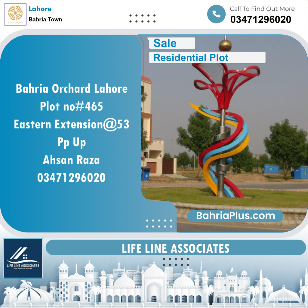 Residential Plot for Sale in Bahria Town, Lahore - (BP-127746)