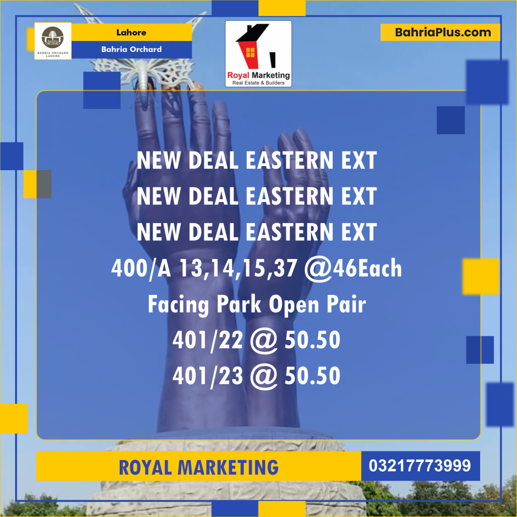 Residential Plot for Sale in Bahria Orchard, Lahore - (BP-127880)