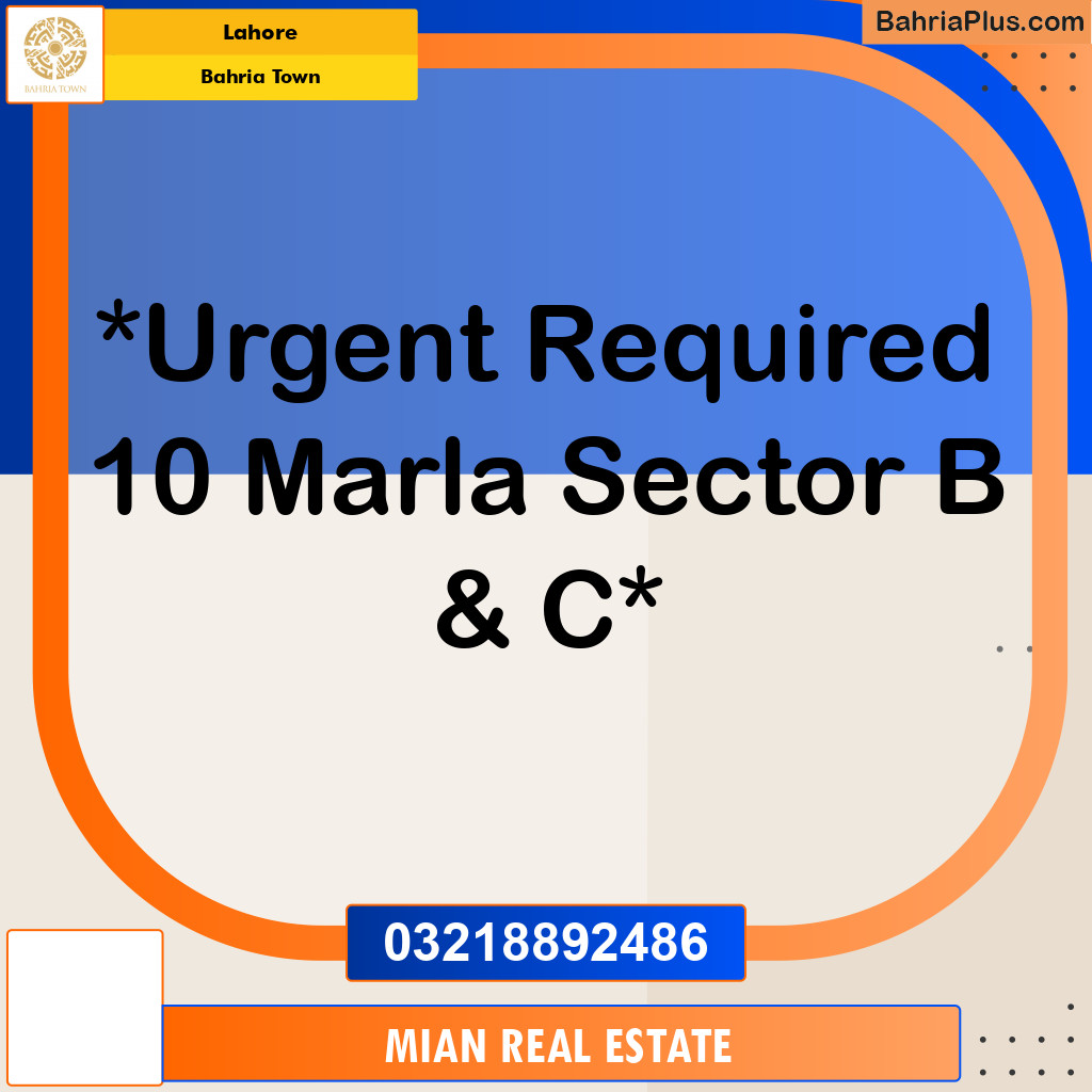 Residential Plot for Sale in Bahria Town, Lahore - (BP-127969)