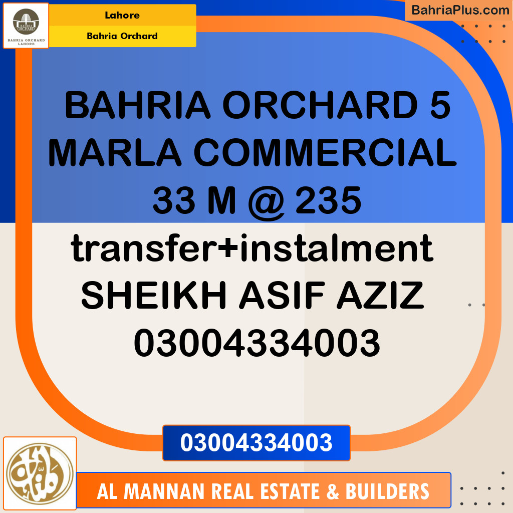 Residential Plot for Sale in Phase 2 - M Block -  Bahria Orchard, Lahore - (BP-127998)