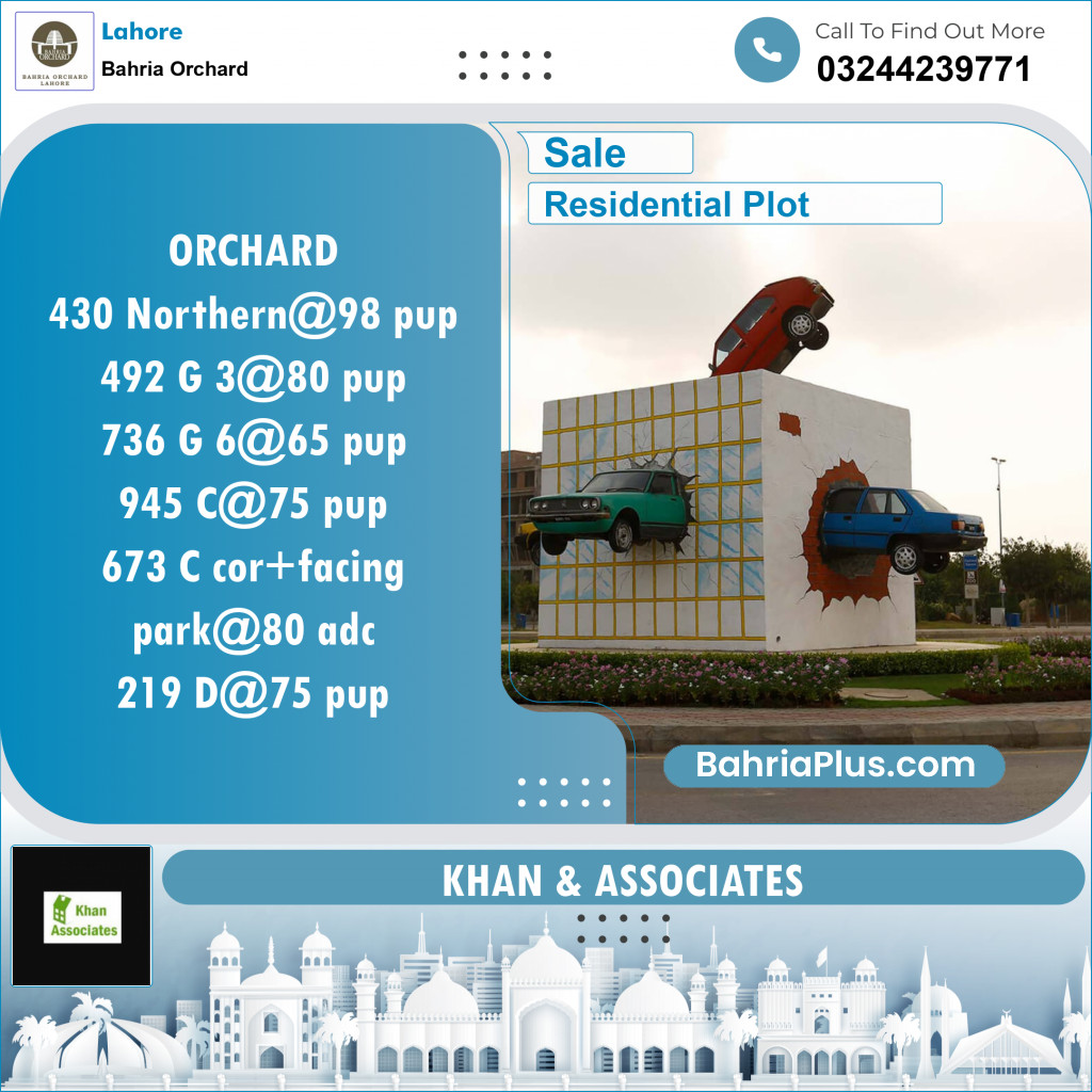 Residential Plot for Sale in Phase 1 - Northern District -  Bahria Orchard, Lahore - (BP-128003)