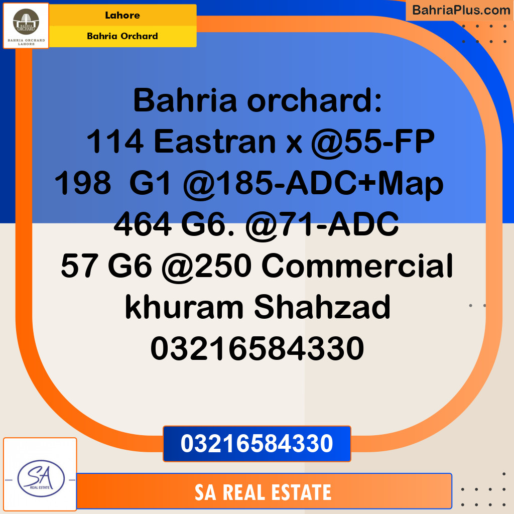 Residential Plot for Sale in Bahria Orchard, Lahore - (BP-128010)