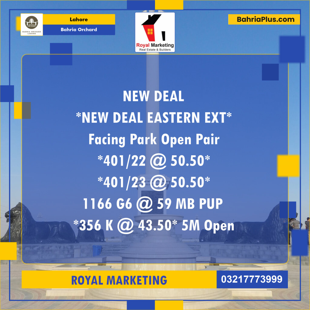 Residential Plot for Sale in Bahria Orchard, Lahore - (BP-128031)